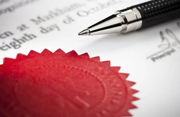 Notarial deed ledger and official seal